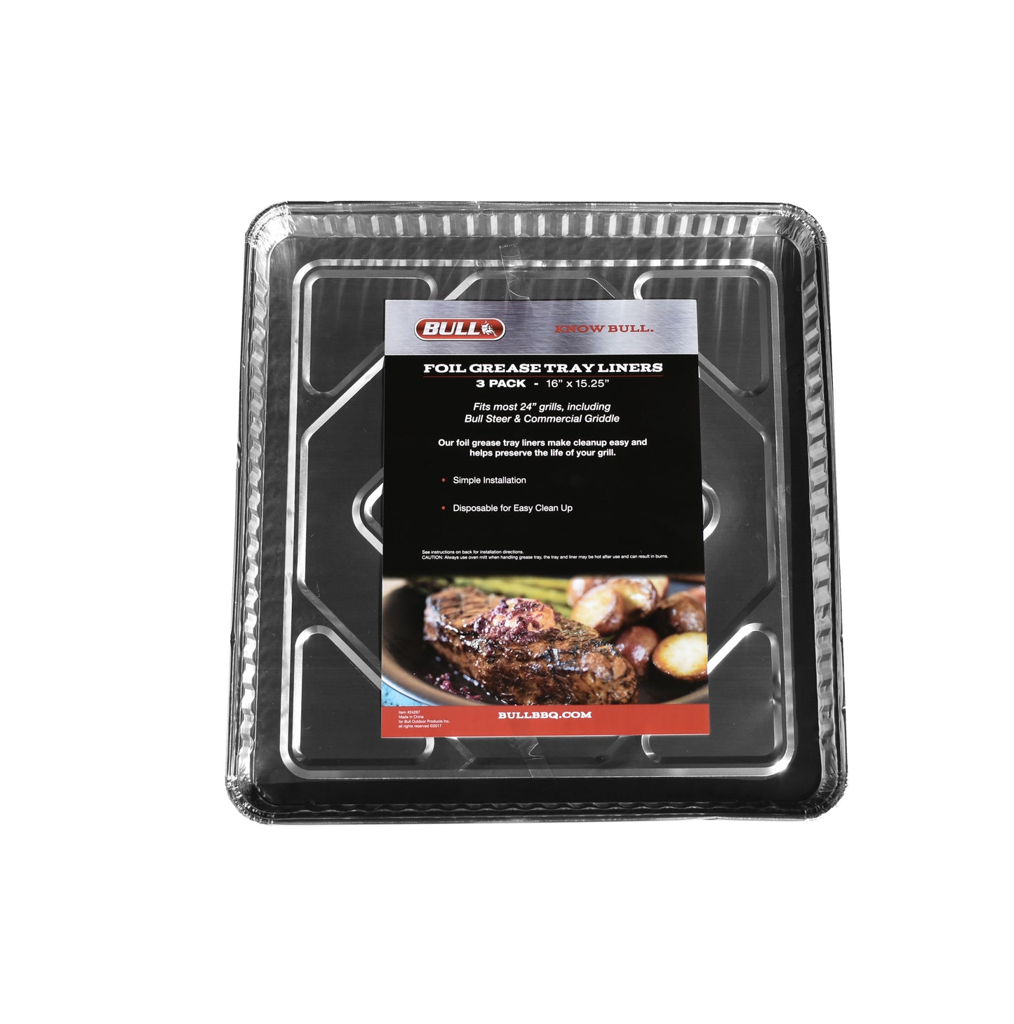 Bull BBQ Foil Grease Tray Liners (12-Pack)