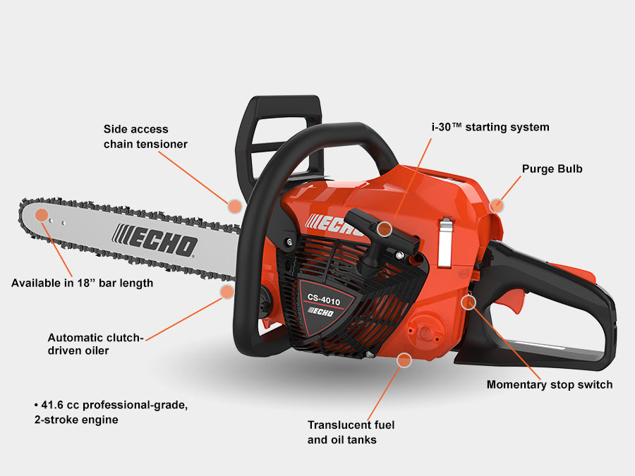 ECHO CS-4010-18 Gas Chainsaw | 18" Bar | 41.6cc