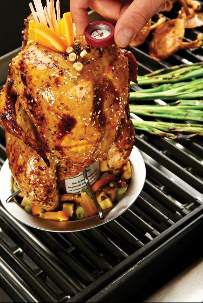 Broil King Stainless Steel Chicken Roaster with Integrated Thermometer (#69132)