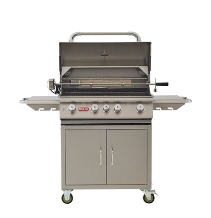Bull Angus 30" Freestanding Gas Grill – 4-Burner 304 Stainless Steel BBQ (LP/NG)