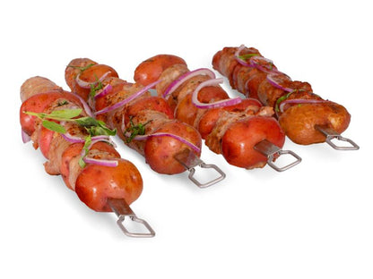 Broil King Stainless Steel Dual Prong Skewers - 4 Pack (BK64049)