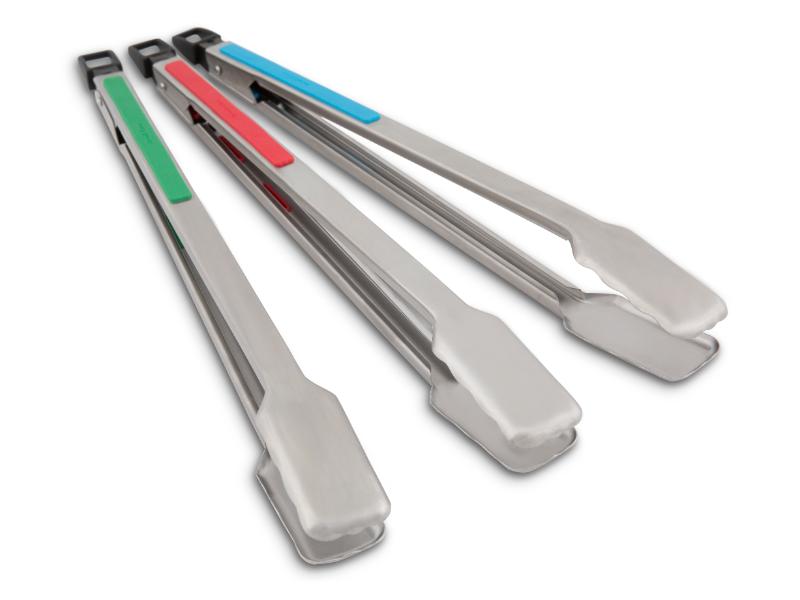 Broil King 3-Pack Color-Coded Locking Grill Tongs (#64312)
