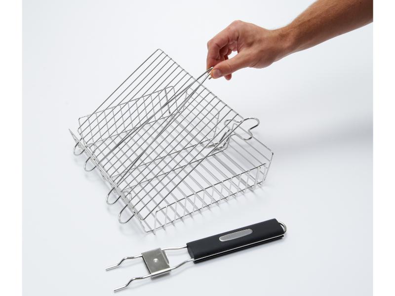 Broil King Stainless Steel Square Grill Basket with Detachable Handle (#65070)