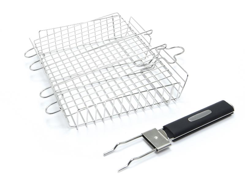 Broil King Stainless Steel Square Grill Basket with Detachable Handle (#65070)