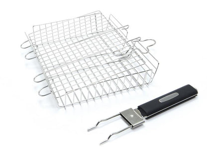 Broil King Stainless Steel Square Grill Basket with Detachable Handle (#65070)