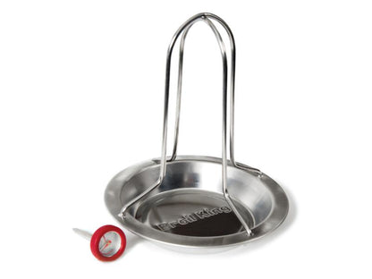Broil King Stainless Steel Chicken Roaster with Integrated Thermometer (#69132)