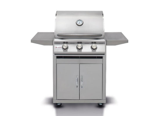 Blaze LBM 25-Inch 3-Burner Natural Gas Grill freestanding