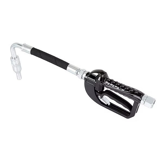 Drum Pump Nozzle, Black, 2-9/16 in, Rubber/Steel Spout