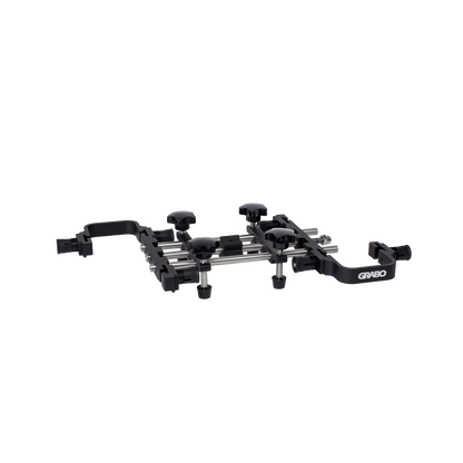 A black and silver GRABO Seam Setter V2 Stainless Countertop Jig, shown on a plain white background. The brand name 'GRABO' is visible in white on the right side.