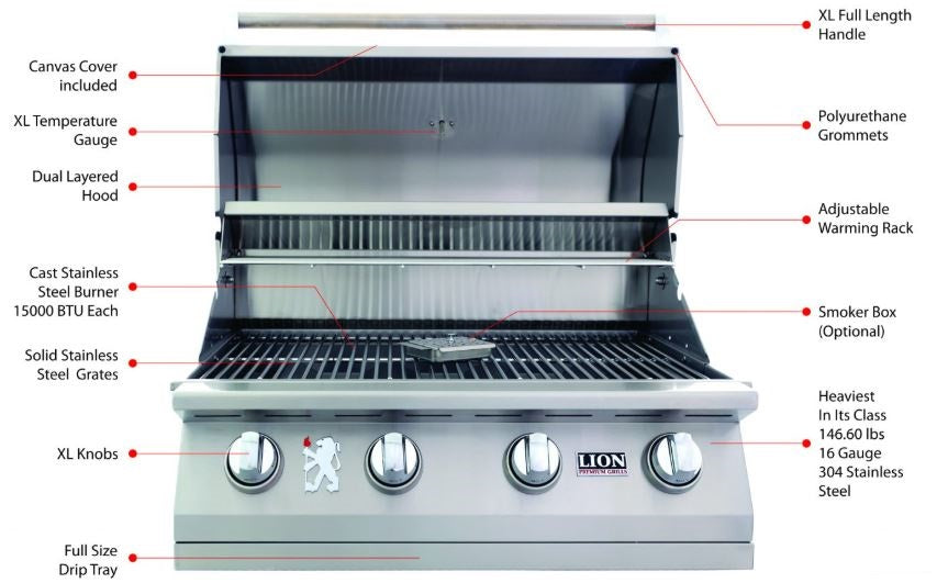 Lion Premium Grills L60000 32" Built-In Gas Grill