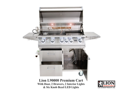 Lion L90000 40-Inch Stainless Steel Freestanding Gas Grill with Cart