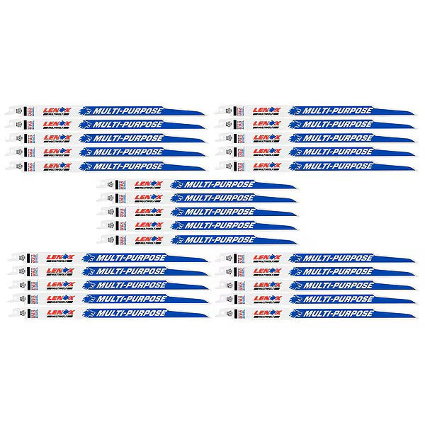 Lenox 12-Inch Reciprocating Saw Blades, 25-Pack