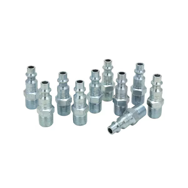 Milton M-Style 1/4 in MNPT Male Air Plugs, 10-Pack