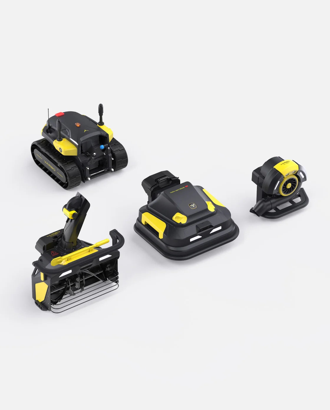 Yarbo 4-in-1 Master Bundle: Universal Core + Lawn Mower Pro + Snow Blower Gen 2 + Leaf Blower